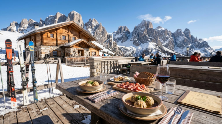 On a European mountain, lunch is part of the sport